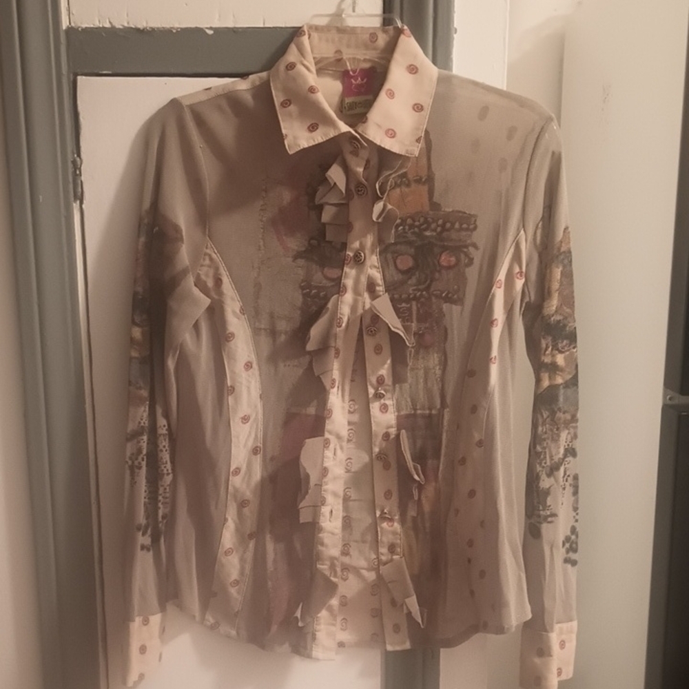 Save the Queen Desigual Beige Artistic Blouse
